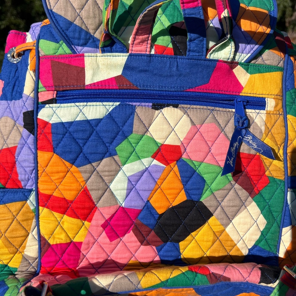 Multicolor Patchwork Quilted Backpack - image 2